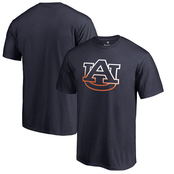 Men's Auburn Tigers Gradient Logo Navy College Hot Printing Football T-Shirts